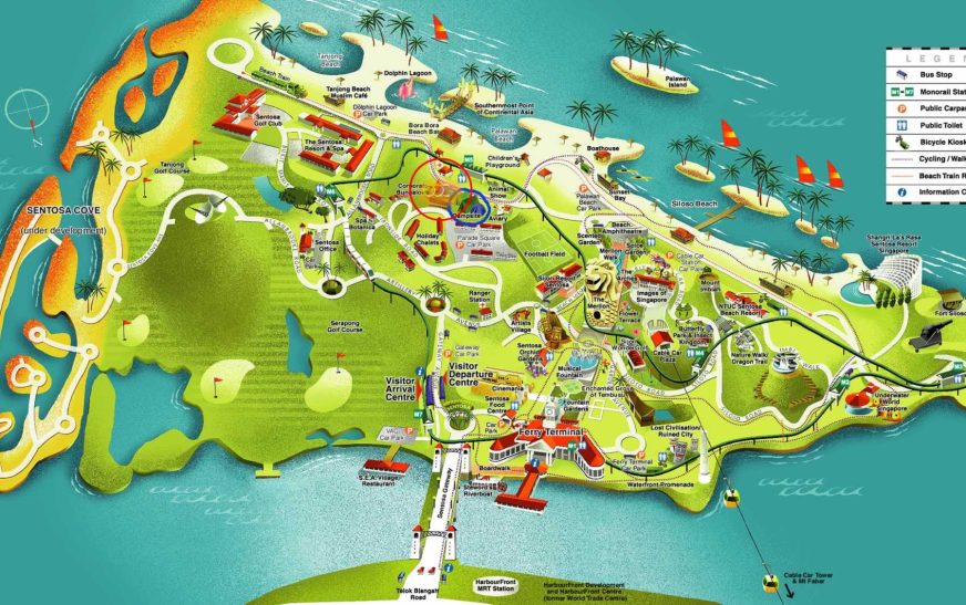 Sentosa Beach Map