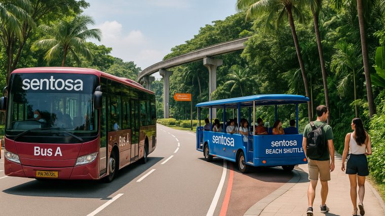 Getting Around the Sentosa Island: Buses, Trams, and Walking Routes